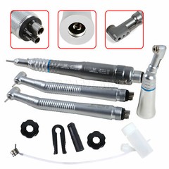 Dental High & Low Speed Handpiece Kit Contra Angle Air Mortor 1:1 Drive 2/4Hole