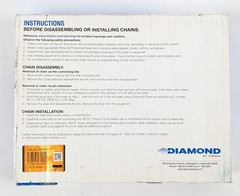 Diamond DMD-40-1R-10FT Roller Chain No 40 Single Strand 10 Feet Timken