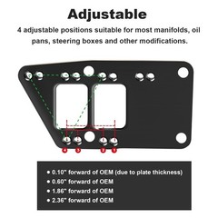 for LS Swap Motor Mounts Adapter Plates for SBC Vehicle to LS Engine LS1 LS2 …