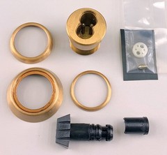 BEST 30H-40H? Commercial Door Lock Cylinder 3-Bezel Trim Kits brushed Red Brass