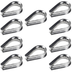 10 Pcs 3/8″ Wire Rope Thimbles M10 Cable Thimbles 304 Stainless Steel Thimble Ri