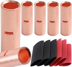 6PCS 0 Gauge Butt Connectors 1/0 AWG Uninsulated Crimp Splic Size: 0 (1/0) AWG