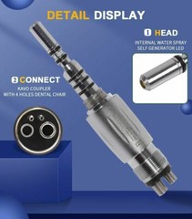 4/6 Hole Dental LED Quick Coupler Coupling fit YB6/YD6 Fiber Optic Handpiece OEM
