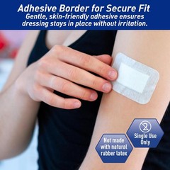 MED PRIDE Adhesive Island Dressing 2×3 in, Pack of 50 Sterile 2” x 3.5”