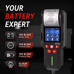 Car Battery Tester with Printer, 12V 24V Automotive Battery Load Tester 10-20…