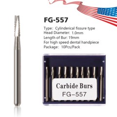 Dental Midwest FG #557 Clinic Length Cross Cut Carbide Burs 100pcs/10 Packs