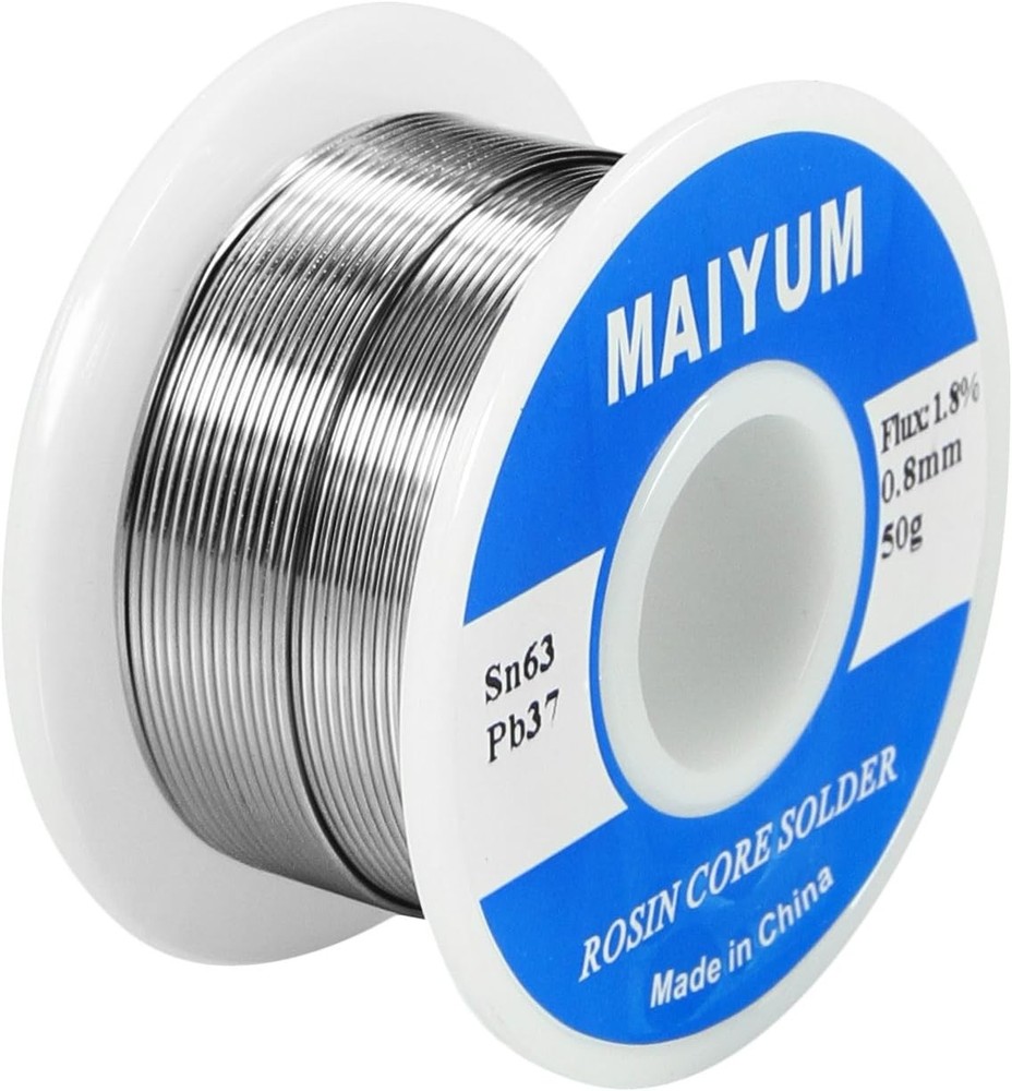 63-37 Tin Lead Rosin Core Solder Wire for Electrical Soldering 0.8mm 50g