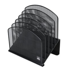 Inclined Metal Desk File Organizer Vertical File Folder Stand Holder Rack