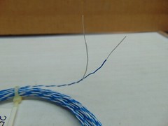 25 feet solid 30 AWG Silver Plated Wire Twisted Pair Gore blue white SPC