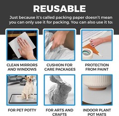 100 Sheets Packing Paper for Moving, Newsprint 100 Pack, white