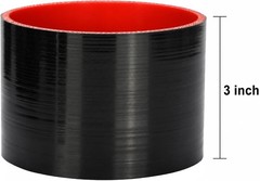 Straight ID: 4.0″ 101.6mm Silicone Hose Coupler High Temperature 4-ply with T…