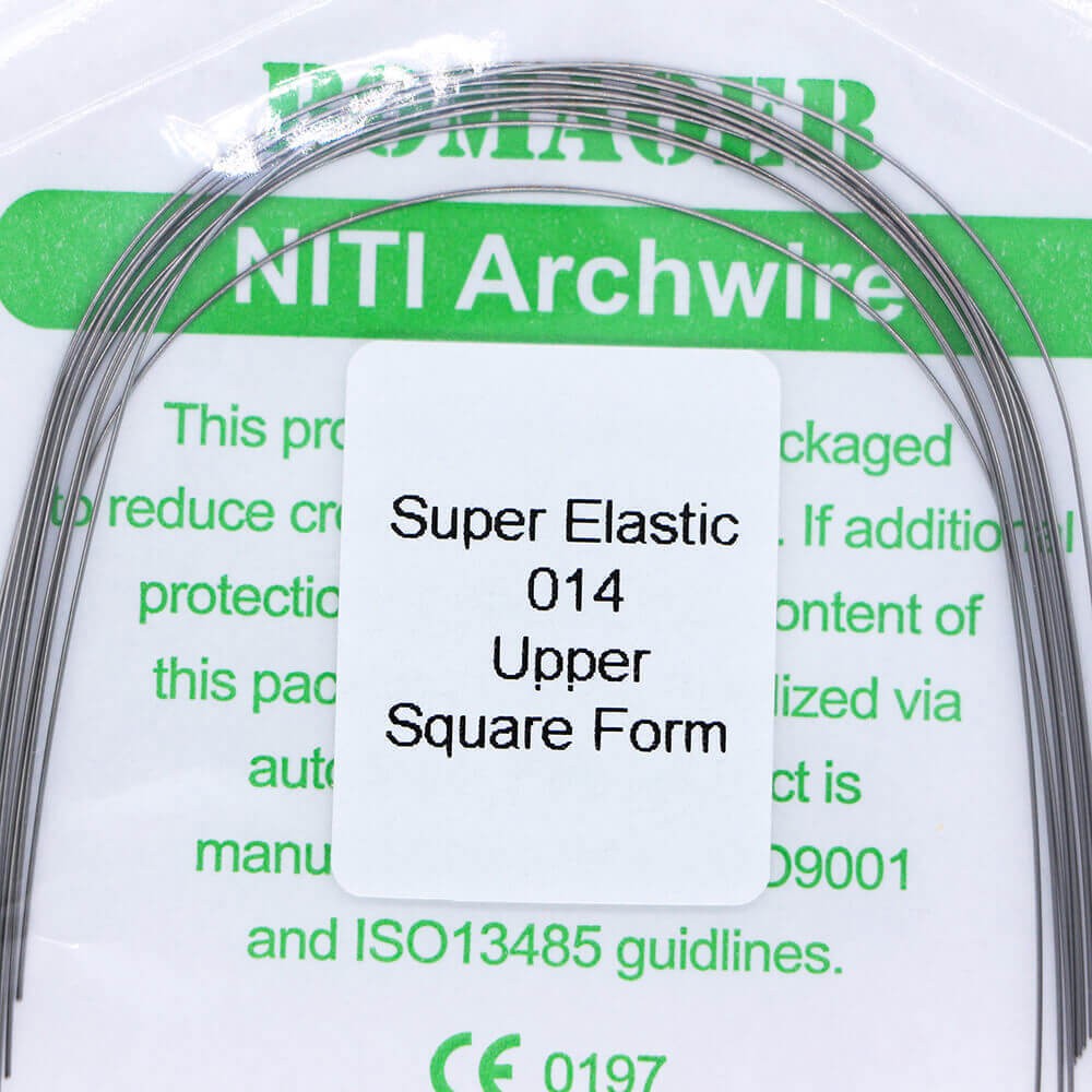20×Dental Orthodontic Super Elastic Niti Round Arch Wire Square Form 014 Upper