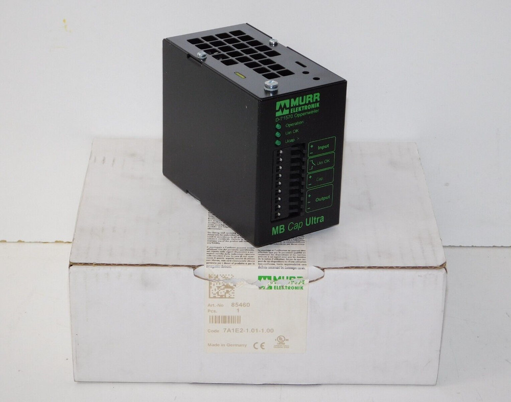 New Murr Elektronik 85460 Maintenance Free Buffer Module MB Cap Ultra 3/24 1A/21