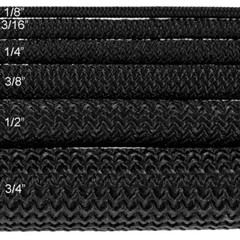Black Diamond Weave Shock Cord – 1/2 and 3/4-inch Diameters – Various Lengths