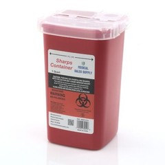 Needle Sharps Container for Home Use and Professional 1 Quart (3-Pack) by MSS