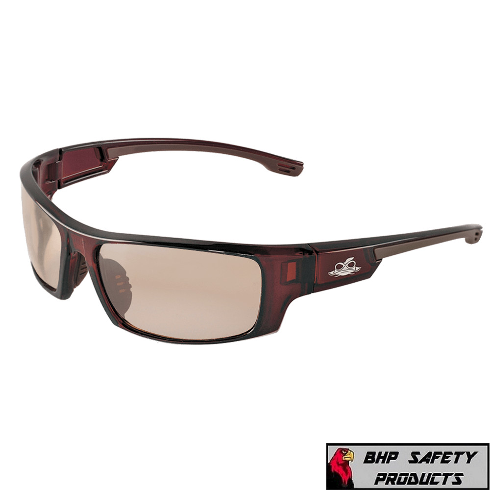 Bullhead Dorado Brown Indoor/Outdoor Copper Safety Glasses Ballistic Sun Z87+