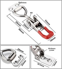 4001 Toggle Latch Clamp 6 Pack 330Lbs Adjustable Quick Release with Screws Kit