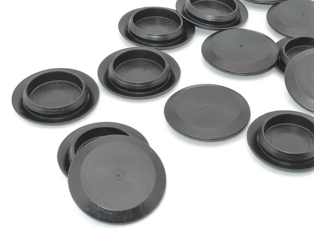 1″ Hole Plugs for Truck Rocker Panels Self Sealing Black PE