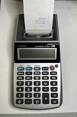Canon Palm Printer P1-DH V 12 Digit Printing Calculator and Tape-No Adapter