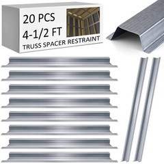 Blulu 20 Pack Soundproof Hat Channel 4.5ft Resilient Metal Tracks 25 Gauge