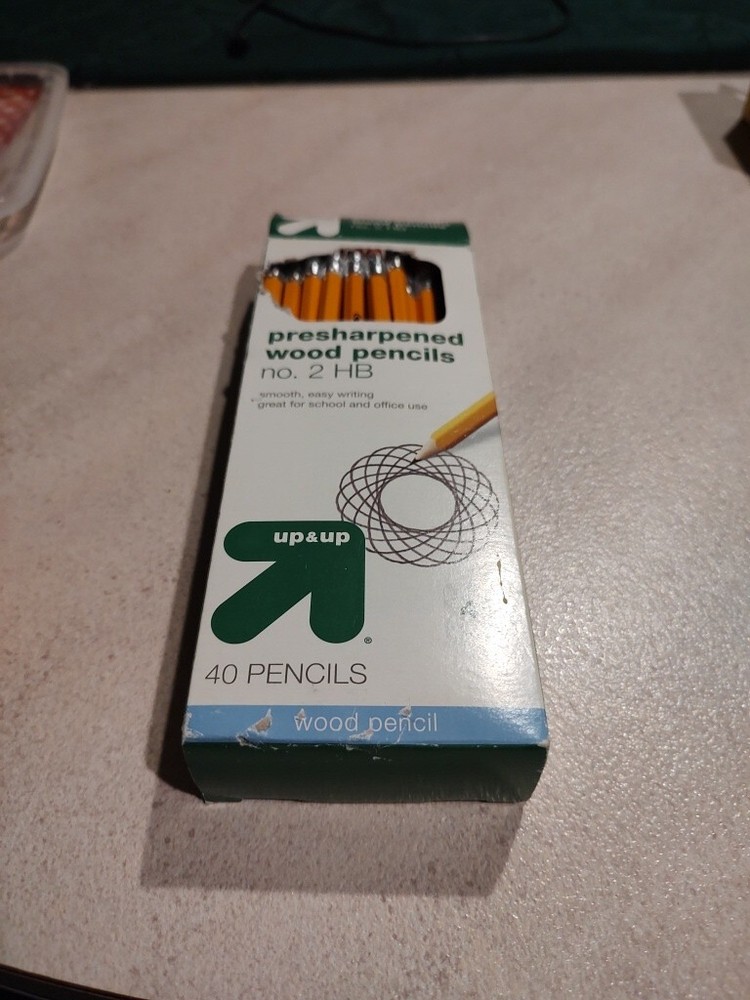 Up+Up Pre-sharpened Wood Pencils #2 HB Pack of 40 Target 2014 Indonesia Worn box