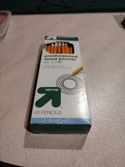 Up+Up Pre-sharpened Wood Pencils #2 HB Pack of 40 Target 2014 Indonesia Worn box