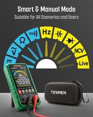 Tsm599 Smart Digital Multimeter Trms 6000 Counts Voltage Tester Volt Meter With