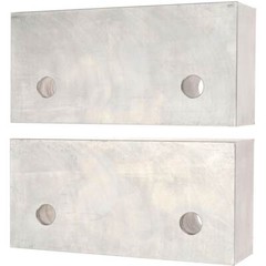 Gibraltar 6″ Wide x 3″ High x 2″ Thick, Flat/No Step Vise Jaw Soft, Aluminum,…