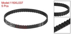 5pcs 116XL 037 Timing Belt 58 Teeth Rubber Geared Cogged Belt 0.20″ Pitch