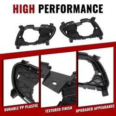 HECASA Fog Light Bezels LH & RH for Infiniti G37 2011-2015 Compatible