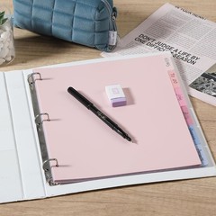12-Pack Misty Plastic Binder Dividers with Tabs