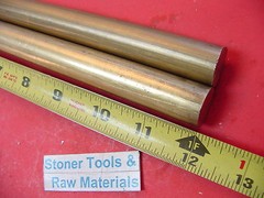 2 Pieces 3/4″ C360 BRASS SOLID ROUND ROD 12″ long Lathe Bar Stock .750″ OD H02