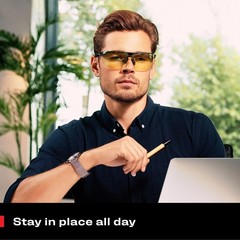 NoCry Yellow Safety Glasses for Men – ANSI Z87 Rated One Size,