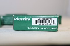 Lot of 9 Plusrite JCD Tungsten Halogen Lamps, 120V, 40W JCD120V40W G9