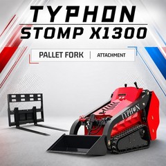 TYPHON STOMP X1300 Mini Skid Steer 25HP Kubota D1105 Diesel Include 2 Attachment