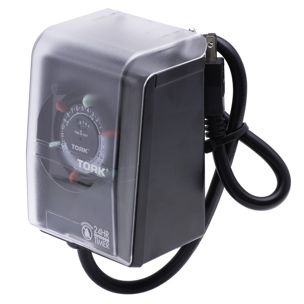 RHB32RC Indoor/Outdoor 15-Amp Plug-in Heavy Duty Mechanical Timer, Clear Cover