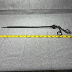 Laparoscopic Surgical Grasper Long Shaft Curved Serrated Jaw OR Black Handle