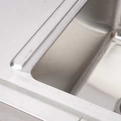 2 Compartment Commercial Sink Stainless Steel Kitchen Utility Sink w/ Prep Table