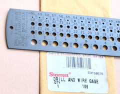STARRETT No.186 Drill & Steel Wire Gage With “Black Matte Finish”. USA Made 🇺🇸