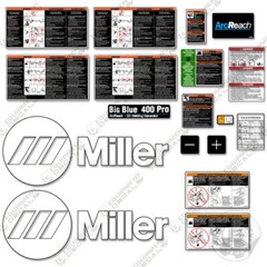 Fits Miller Big Blue 400 Pro Decal Kit Generator/Welder Decals