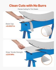 VEVOR Hand Plate Shear, 31.5 in Max Cutting Length, Manual Sheet Metal Shear …