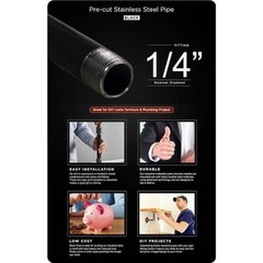 1/4 In. X 36 In. Black Steel Pipe