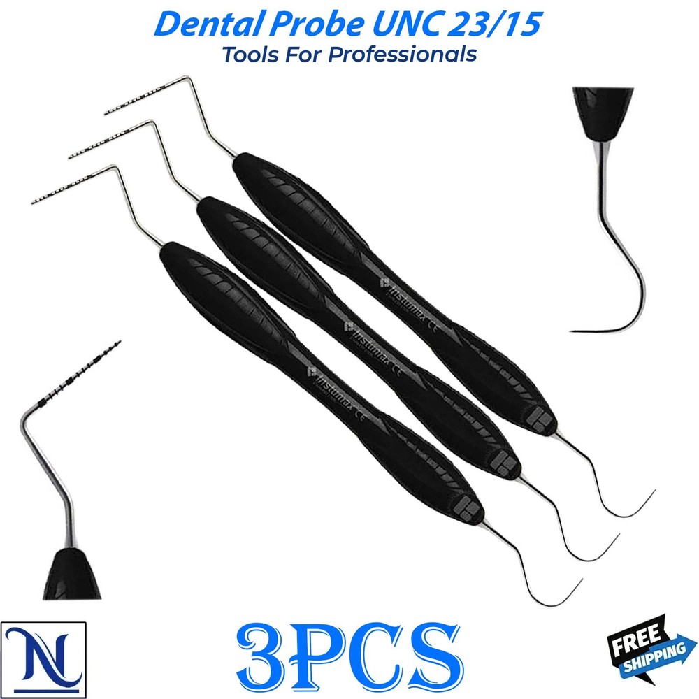 UNC 15 Periodontal Probe & Explorer 23 Double Ended Dental Hollow Handle