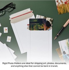 10 White 9.25” x 12.25″ Rigid Photo Document Flatboard Mailers #4