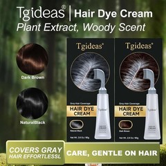 Tgideas Hair Dye Cream Comb with Natural Plant Extract, Root Touch Up Hair Co…