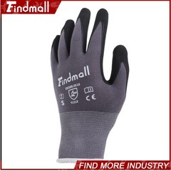 Findmall 6 Pairs S-Size Work Gloves MicroFoam Nitrile Coated Knit Nylon Gloves