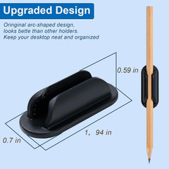 10 Pack Adhesive Pencil Holders for Desk,Silicone Flexible Pen Holder for Wall