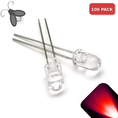 100 x LED 5mm Red Breathing Fading Super Bright Pulse Firefly Light Pulsing Prop