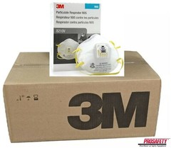 8 BX 3M 8210V N95 Particulate Respirator Protection Masks Exhalation Valve NIOSH