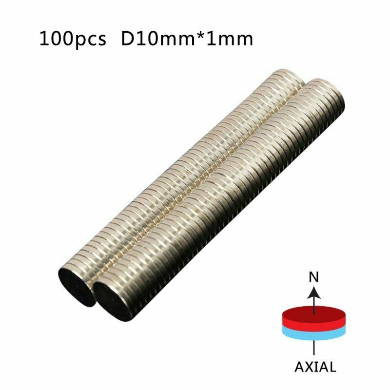 lot 100 500 10mm X 1mm Neodymium Disc Strong Rare Earth N50 Small Fridge Magnets